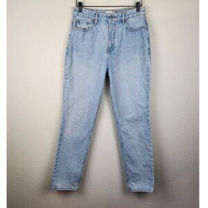 GANNI Swigy Light Wash High Rise Straight Leg Jeans Organic Cotton sz 29